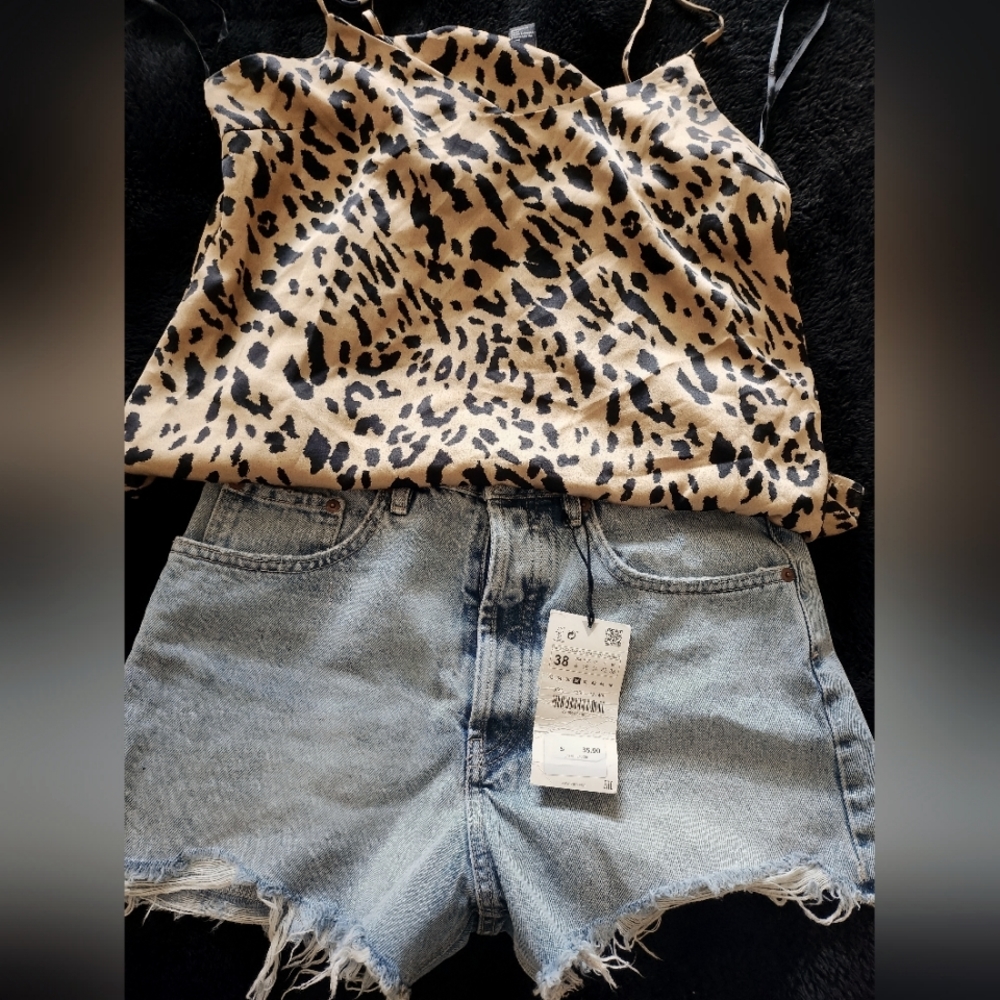Zara jean shorts top from forever 21 size m